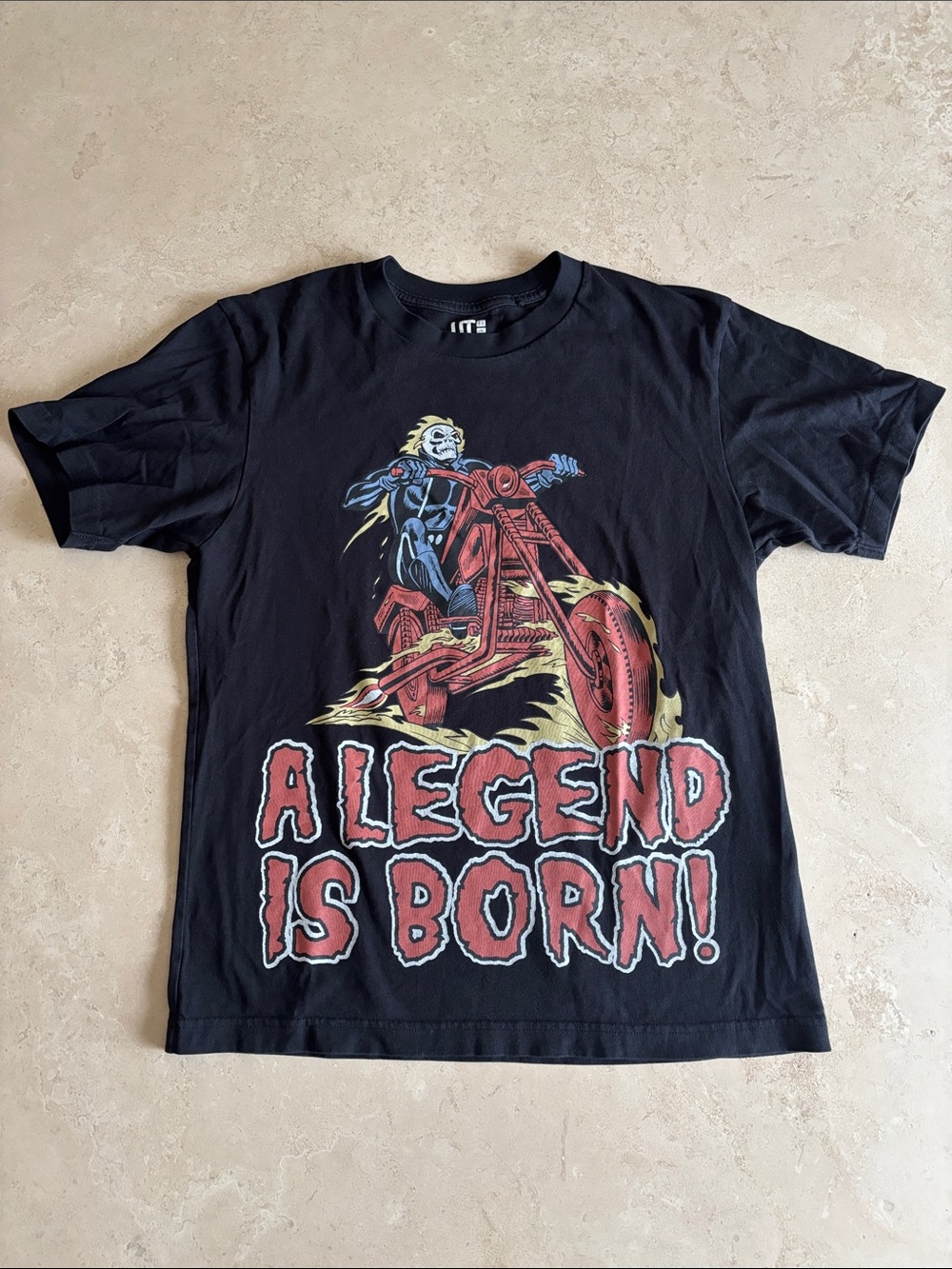 Uniqlo Black Tee - Ghost Rider